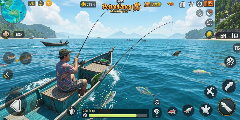 Tangkapan ikan terbesar dengan pemandangan laut yang memukau.