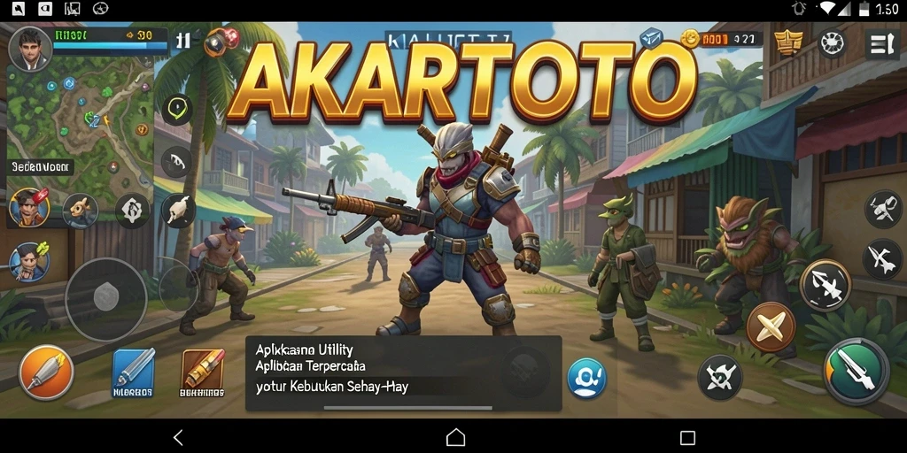Tampilan utama AKARTOTO menggambarkan tools utility yang mudah digunakan.