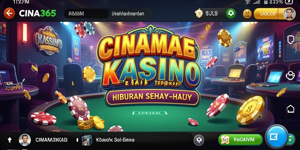 Screenshot CINA365 menampilkan aksi seru permainan Kasino.
