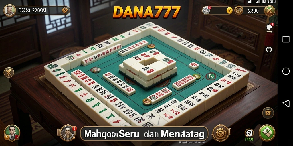 Tampilan gameplay DANA777 menampilkan keseruan permainan Mahjong.