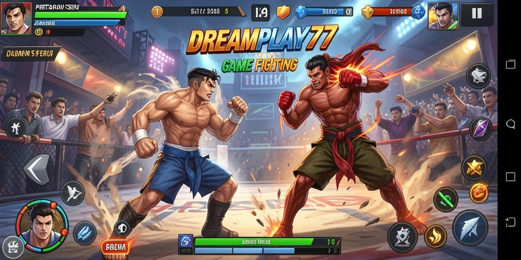 Tampilan gameplay menarik dari <strong>DREAMPLAY77</strong> dengan aksi pertarungan yang intens.