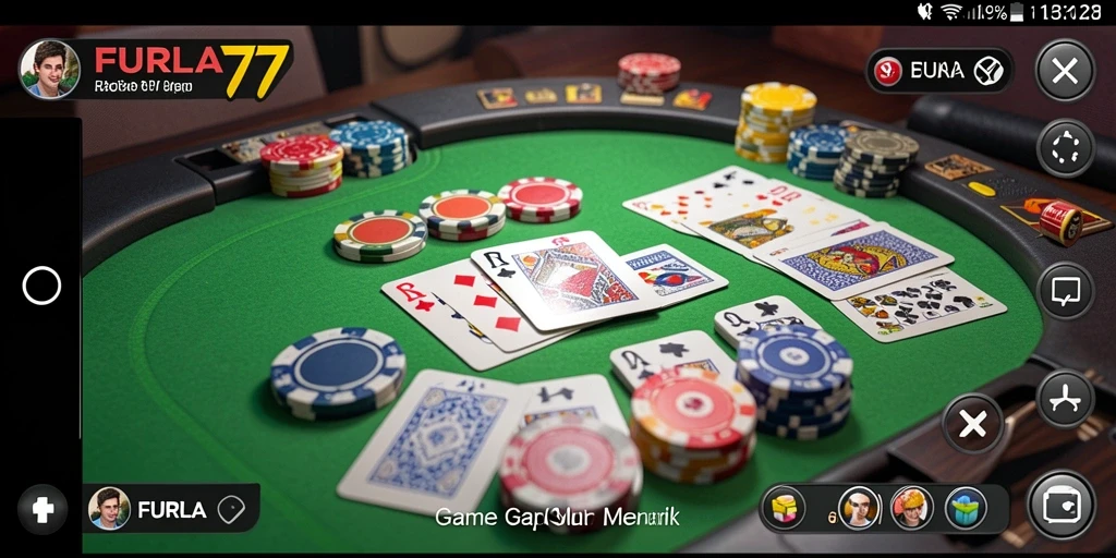 Tampilan menarik dari gameplay FURLA77 yang penuh tantangan Gaple.