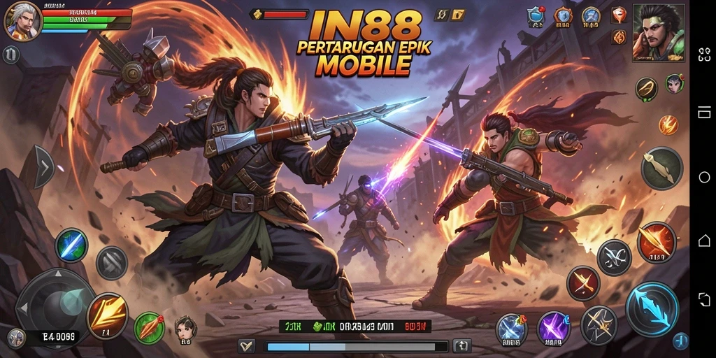 Tampilan gameplay penuh aksi dari IN88 yang mendebarkan.