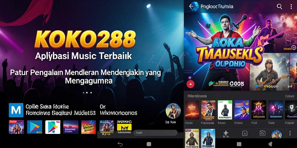 Tampilan KOKO288 dengan koleksi lagu yang menarik.