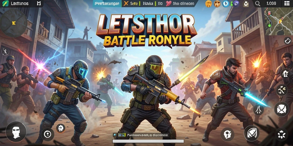 Screenshot gameplay LETSTHOR menampilkan aksi pertarungan yang mendebarkan.