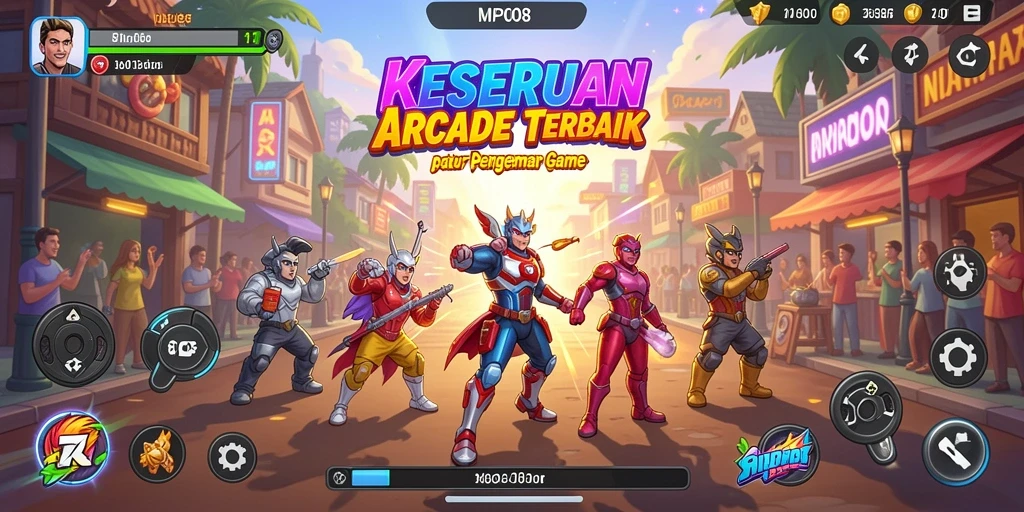 Screenshot MPO08 menampilkan gameplay Arcade yang seru dan penuh aksi.