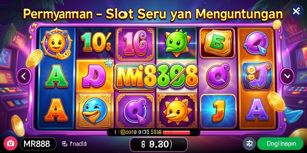Tampilan menarik dari gameplay Slot di MR888 yang penuh warna.