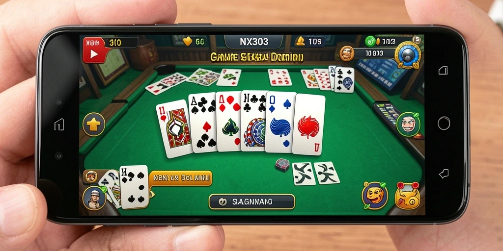 Tampilan gameplay seru dalam permainan Domino NX303.