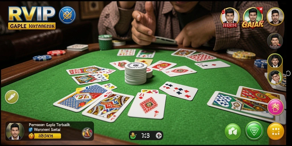 Screenshot gameplay Gaple yang seru dan interaktif.