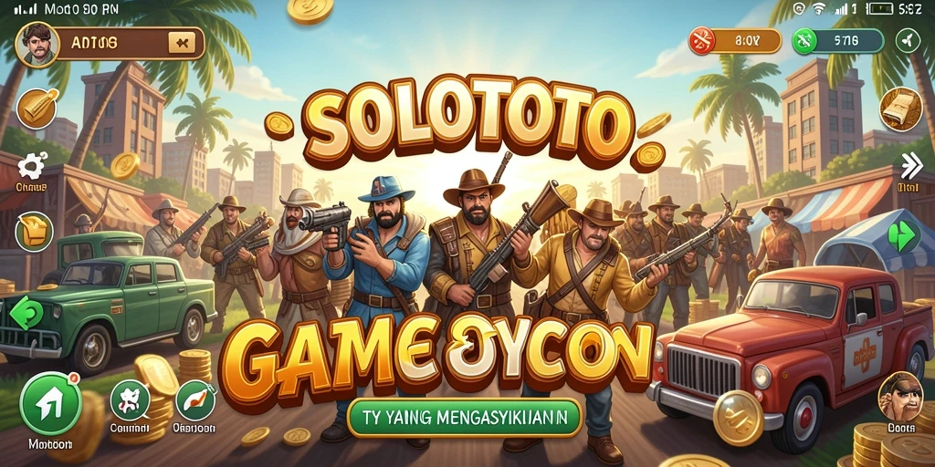 Screenshot gameplay SOLOTOTO yang menampilkan keseruan membangun bisnis.